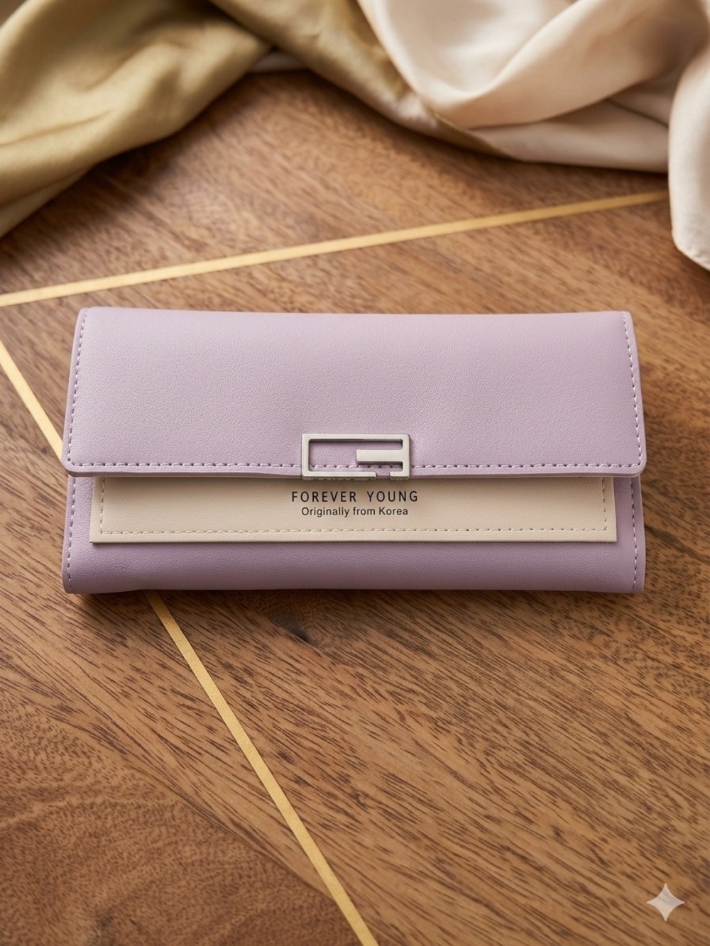 Forever Young Lavender and Cream Women's Wallet